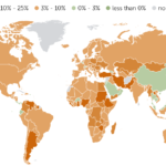 各國通膨率熱點，資料來源：國際貨幣基金組織