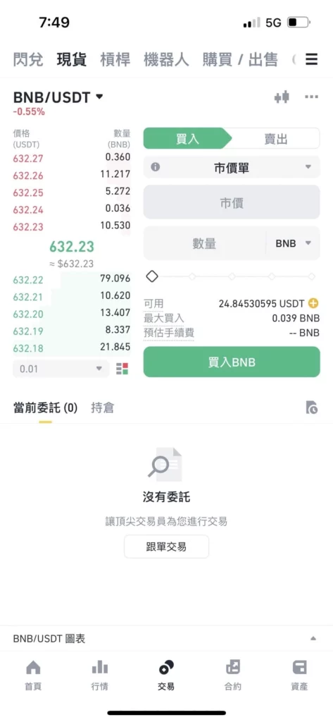 購買bnb的介面 購買bnb的介面