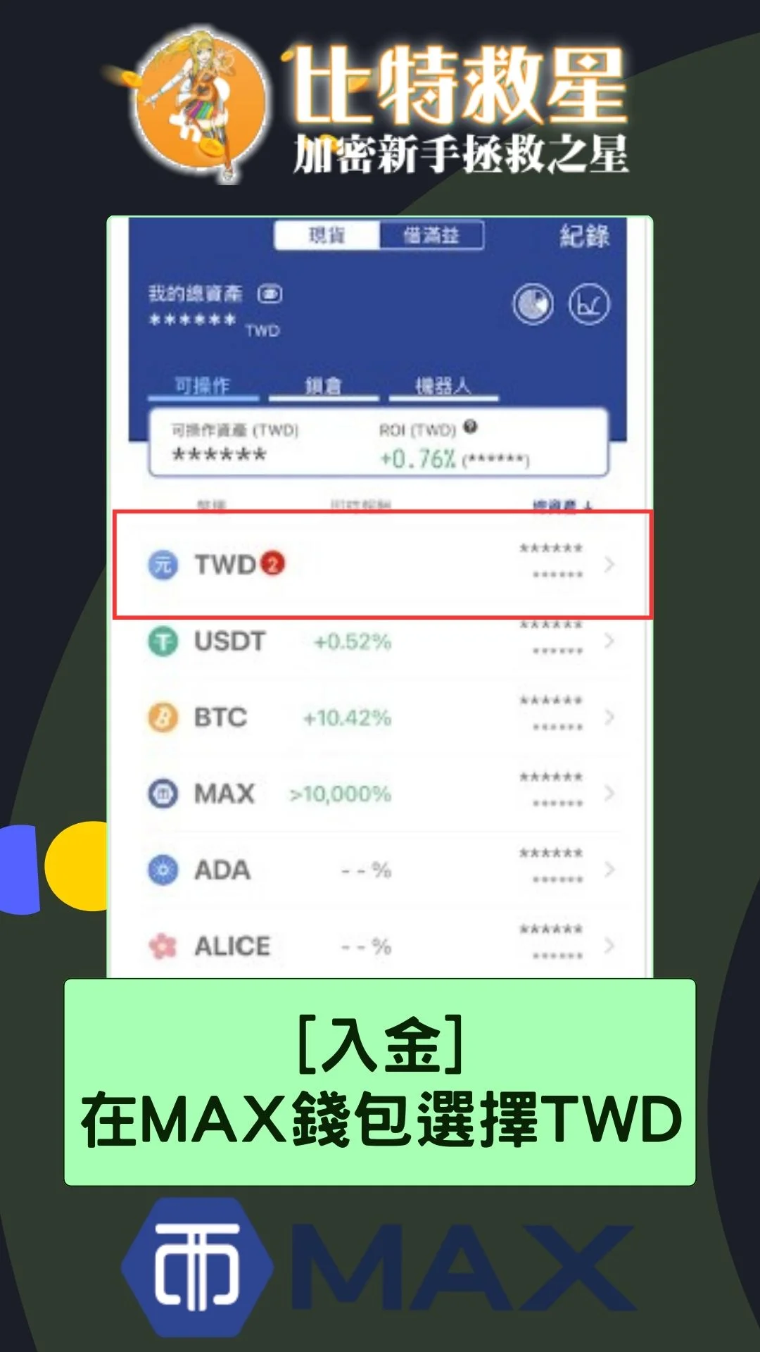 Gate交易所入金-從MAX交易所入金-step-1