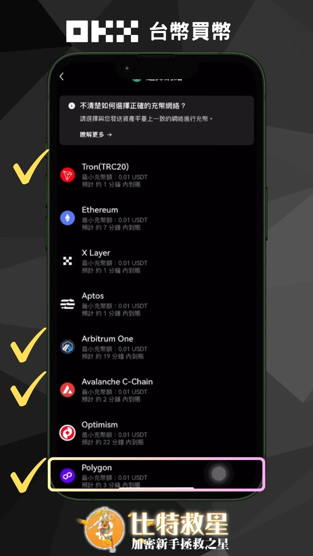 步驟三、選擇鏈