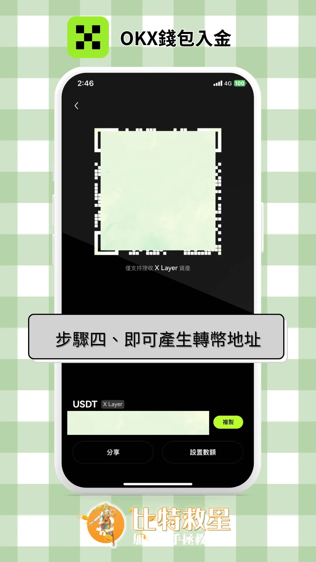 步驟四、即可產生轉幣地址