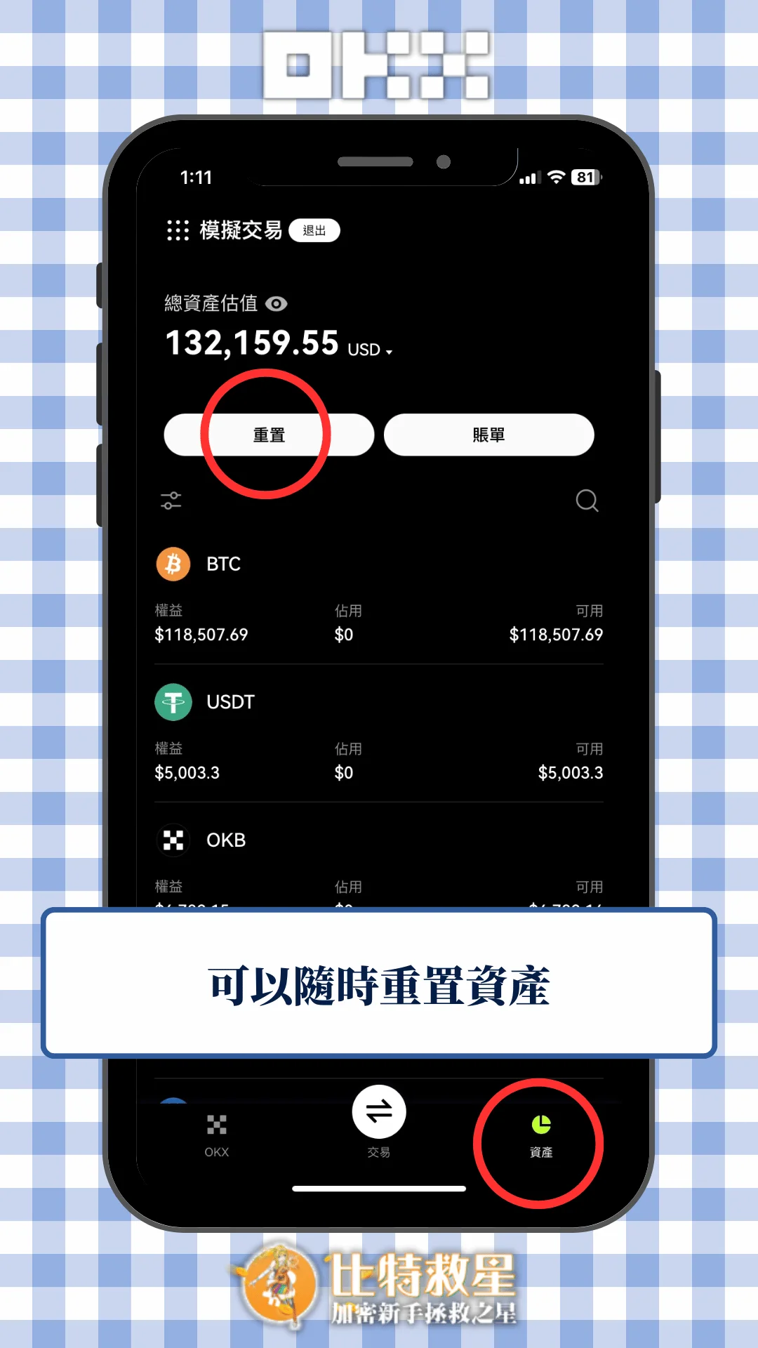 可以隨時重置資產