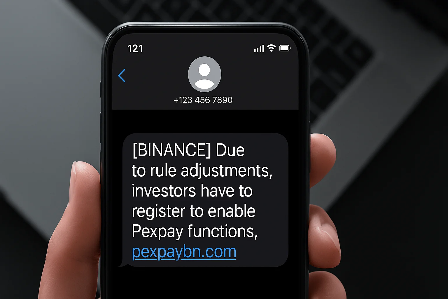 幣安詐騙手法全解析+官方最強查證工具介紹,一秒抓出釣魚仔 13 fake-text-fraud