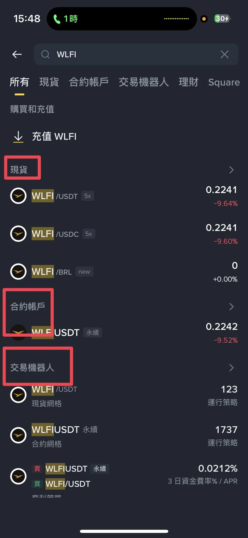 搜尋WLFI