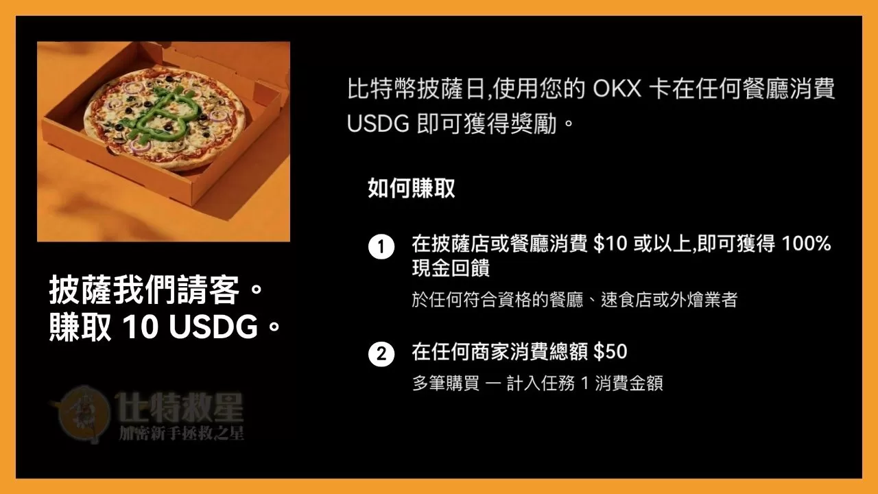 OKX支付卡是什麼?享5%回饋跟10%活存的虛擬貨幣卡! 1 OKX披薩日限時活動