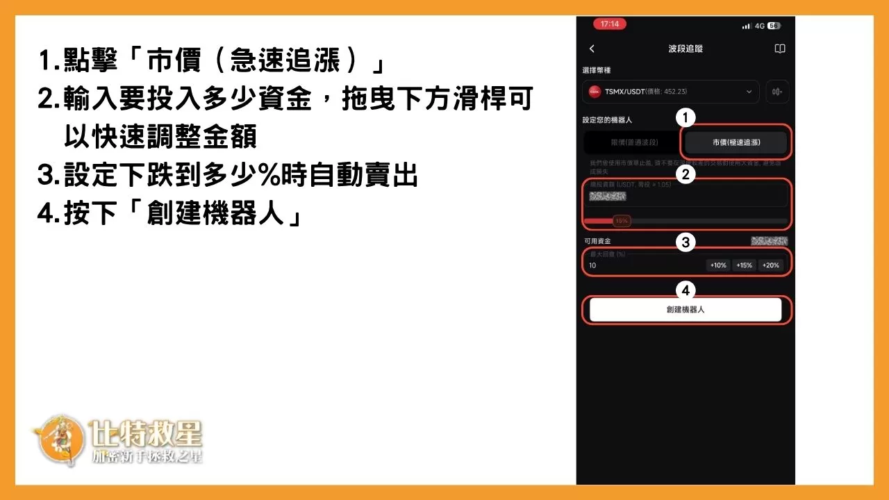 派網波段追蹤是什麼?避免賣飛跟套牢還能自動賺錢的神器! 6 市價模式